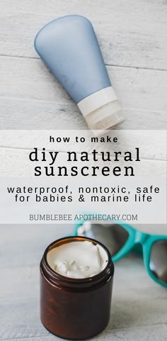 Diy Natural Sunscreen, Natural Sunscreen Recipe, Apothecary Diy, Sunscreen Recipe, Săpunuri Handmade, Natural Hair Treatments, Natural Sunscreen, Diy Skincare