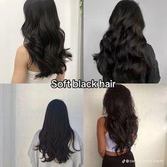 Black Hair Dyed Brown, Off Black Hair, Hair Color Names, Soft Black Hair, Black Hair Aesthetic, Short Dark Hair