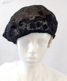 Black  lace   beret , soft   hat, warm hat,takes the artist  They are suitable for heads from 22 inches (56 cm) to 23 inches (58 cm). All items are custom made, if your head is bigger or smaller, please measure your head and send the measurements to my mailbox. Hat depth is 7 to 8 inches Wash at 30 degrees Black Flat Cap For Party, Black Spring Beret Cap, Spring Black Beret Cap, Black Flat Cap For Spring, Adjustable Brimmed Elegant Beret, Fitted Black Crochet Beanie, Black Beanie For Party, Elegant Black Beanie Hat, Adjustable Curved Brim Beret For Spring