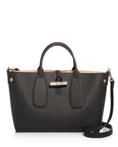 Longchamp Roseau Medium Leather Tote Roseau Longchamp, Longchamp Xs, Longchamp Leather Bag, Longchamp Le Pliage Mini, Longchamp Roseau, Longchamp Leather, Nylon Travel Bag