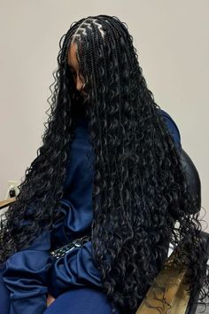 Floor Length Box Braids, Knotless Braids For Wedding, Shmedium Knotless Braids Long Boho, Bohmenian Knotless Braids, Braids Aesthetic Faceless, Baddie Knotless Braids, Black Knotless Braids With Curls, Knotless Braids Aesthetic, Braids For Adults