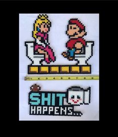 Bathroom Door Hanging Decors : Guest Restroom or Kids Bathroom or Both.  Double sided tape on the back. Great decorations for your home.  Bring smiles to your guests. Let me know if you have any questions. Thank you for looking. Guest Restroom, Super Mario Princess Peach, Mario Princess Peach, Mario Crafts, Kids Bathroom Makeover, Pokemon Cross Stitch Patterns, Perler Bead Mario, Door Wall Decor, Super Mario Princess