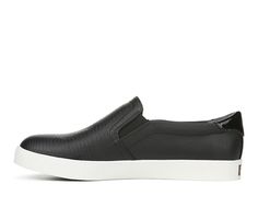 Women's Dr. Scholls Madison Slip-On Shoes in Black Larsen Size 8.5 Medium Womens Boat Shoes, Dr Scholls, Shoe Carnival, Recycled Bottles, Faux Leather Fabric, 4 Inch Heels, Christmas Wishlist, Leather Fabric, Slip On Sneakers