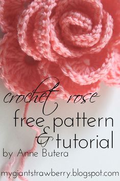 crochet rose free pattern by annie buttera