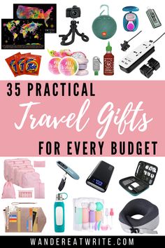 travel gifts for every budget with text overlay