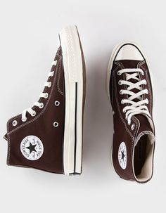 CONVERSE Chuck 70 High Top Shoes - HAZELNUT | Tillys Retro Brown Converse Sneakers, Retro Brown High-top Sneakers With Rubber Sole, Retro Brown High-top Sneakers, Vintage Brown Converse Sneakers, Vintage Brown High-top Sneakers With Round Toe, Vintage Brown High-top Sneakers For Streetwear, Brown Vintage High-top Sneakers, Vintage Converse High-top Sneakers, Retro Brown Lace-up High-top Sneakers