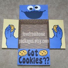 an image of cookie monster made out of paper