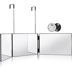 an image of a mirror with two mirrors on the front and one in the back