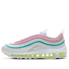 Nike Womens WMNS Air Max 97 'Easter' White/Barely Volt/Platinum Tint CW7017-100 Nike Air Max 97 White, Air Max Women, Nike Womens, Nike Air Max 97, Air Max, Nike Air Max, Nike Women, Nike Air, Platinum