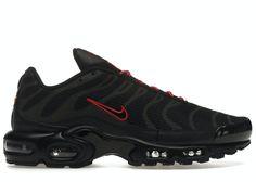 Check out the Nike Air Max Plus Black Red Reflective available on @StockX Nike Air Max Plus Black, Red Nike Shoes, Air Max 90 Black, Reflective Shoes, Mom Shoes, Glass Slippers, Personalized Shoes, Shoes Sneakers Nike, Hype Shoes