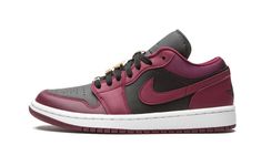 The Women’s Air Jordan 1 Low “Beetroot” is the women’s sizing of Michael Jordan’s first signature shoe in a luxurious colorway that incorporates jewels into its design.  Adding “bling” to an Air Jordan 1 is hardly new—Melody Ehsani’s collaborative Jordan 1 High from 2018 helped popularize the look, and the “Beetroot” continues the flashy theme.  The upper displays Beetroot leather overlays on the forefoot, eyelets, collar, and heel that are contrasted by black leather detailing on the perforated Womens Air Jordan 1, Womens Air Jordan, Jordan Mid, Wmns Air Jordan 1, Jordan Ones, Womens Basketball Shoes, Nike Air Jordan 1 Low, Womens Air Jordans, Jordan Sneakers