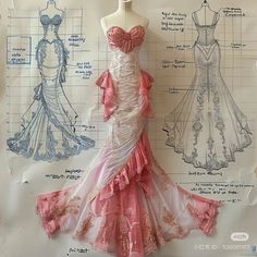 Right Wedding Dress, Romantic Wedding Dress, Unique Wedding Dresses, Fest Outfits, 파티 드레스, Fashion Drawing Dresses, Dress Design Sketches, Fashion Illustration Dresses