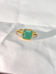 Gemstone Emerald Stone Type Natural Gemstone Weight 2.50 Carat Stamped 925 Sterling Silver Shape Square Square Emerald Ring, May Birthstone, Birthstone Gifts, Emerald Stone, Window Shopping, Ring Ideas, Emerald Ring, Rings Statement, Statement Jewelry