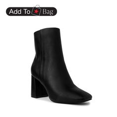 in stock Spring Black Booties With Medium Width, Spring Black Ankle-high Booties, Spring Black Booties Medium Width, Spring Night Out Booties Medium Width, Spring Booties For Night Out, Medium Width, Spring Black Booties With Reinforced Heel, Black Block Heel Booties For Spring, Black Heeled Boots With Padded Ankle For Spring, Black Booties For Night Out In Spring