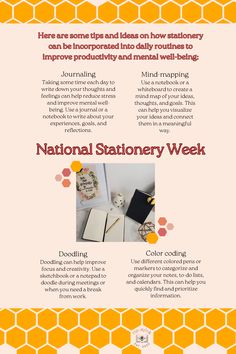 Today begins #NationalStationeryWeek The week takes place each year from April 20-26, ready to level up your daily routine? Look no further than your trusty stationery! 📚✏️ Whether you're working from home or on the go, these creative tips and ideas will help boost your productivity and mental well-being. Don't believe us? Try it for yourself! Writing About Yourself, Improve Productivity, April 20, Mind Map, Mental Wellness, Emotional Intelligence