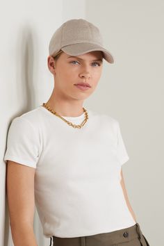 The Row can even make a baseball cap look refined and minimalist, as this 'Caspian' style proves. It's made from soft silk-piqué in light beige that's easy to coordinate your outfit to. Beige Cap Outfit, Caps Outfit, Light Beige, Net A Porter, Women Collection, The Row, Luxury Design, Baseball Cap, Caps Hats