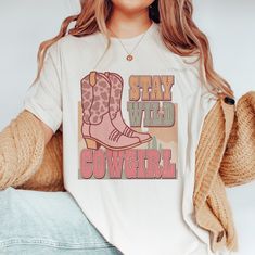 Cowgirl Svg, Vintage T Shirt Design, Cowgirl Vintage, Retro Cowgirl, Western Sublimation, Stay Wild, I Appreciate You, Vintage Tshirts, Png Files