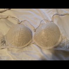 Push Up Lingerie Bra. Sexy And Shimmery :) Victoria's Secret Push-up Bra With Lined Body, Party White Bra With Lace Closure, White Party Bra With Lace Closure, Victoria's Secret Wedding Bra With Lace Trim, Elegant Push-up Bra By Victoria's Secret, Elegant Victoria's Secret Push-up Bra, White Push-up Bra For Party, Elegant Lined Victoria's Secret Bra, Elegant Victoria's Secret Wedding Bra