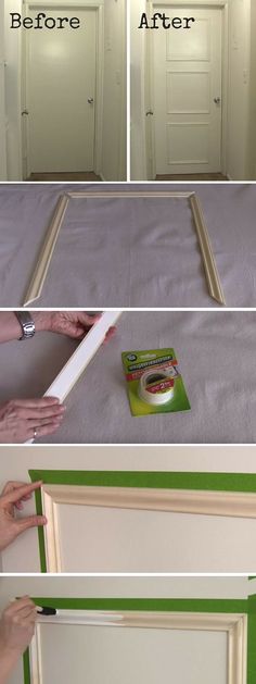 how to make a diy door frame for a bedroom or living room - step by step instructions