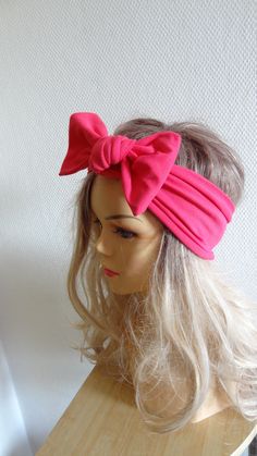 jersey cotton bow Headband for women and girls . Irreplaceable at a , music festival, concert, meeting with friends, yoga. Summer and spring fashion he headbands are a great accessory made of high-quality fabrics, which makes every outfit look special. The headbands are in retro, vintage style - no hems. Their edges are rolling up. Thanks to this, you decide on the width of the band. Cleaning: handwash in cool water and lay flat to dry. It was made in a smoke free environment. ready to ship Pink Cat Hat, Baby Bow Hats, Spring Headband, Knit Slouchy Hats, Accessories Boho, Headband Turban, Rockabilly Hair, Chemo Headwear, Boho Outfit