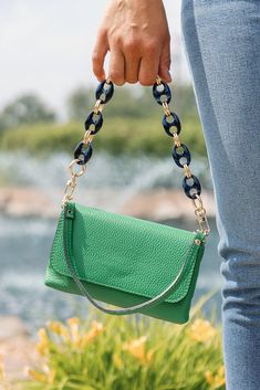 Customize your bag with a unique shoulder strap to reflect your personal style. Shoulder Strap length 17" Crossbody Strap length approx. 47" Gold finish mixed with resin links Green Shoulder Bag With Chain Strap For Travel, Trendy Green Bag Strap For Everyday, Trendy Green Everyday Bag Strap, Green Chain Shoulder Bag, Stylish, Green Chain Shoulder Bag Fashion Accessory, Green Chain Shoulder Bag For Fashion, Everyday Chain Link Bag With Detachable Strap, Everyday Green Shoulder Bag With Chain Strap, Trendy Bags With Adjustable Chain