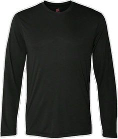 a black long - sleeved shirt with white stripes on the chest and bottom half