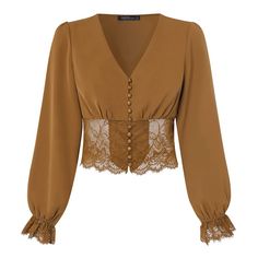 This elegant tops pairs perfectly with your favorite pants, skirt or dress up your favorite jeans with lovely top & heels. Featuring a v-neckline, button-up detail and lace lace cuffs with lace detail. Comes in three fabulous colors from which to choose and made with a polyester blend. Fall V-neck Blouse With Lace Patchwork, Feminine V-neck Lace Top For Fall, Fitted V-neck Lace Top With Lace Collar, Fall V-neck Lace Patchwork Top, Fall Lace Patchwork V-neck Top, Elegant V-neck Lace Top For Fall, Chic V-neck Lace Top For Fall, V-neck Lace Blouse With Lace Collar, V-neck Blouse With Lace Patchwork For Fall