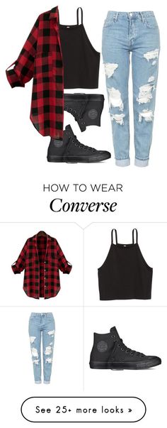 "Untitled #274" by miarojo on Polyvore featuring Topshop and Converse Mode Edgy, How To Wear Converse, How To Wear Jeans, Minimalist Moda, Mode Boho, Clothes And Shoes, Cute Spring Outfits, Outfits With Converse