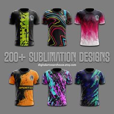 Introducing our wide varieties of 200+ Premium Sublimation Designs, especially for team jerseys, everyday shirts, and t-shirts. Tailored for Adobe Illustrator & Adobe Photoshop, each design in this bundle promises precision, creativity, and a professional finish. Key Features: ✅ Over 200+ modern designs. ✅ Best edited in Adobe Illustrator. ✅ Scalable high-quality vector graphics. ✅ Range from athletic to fashionable motifs. ✅ AI and EPS file formats for easy customization. Free Jersey mockup inc Cheap Sports T-shirt With Sublimation Print, Cheap Graphic Tee With Sublimation Team Design, Jersey Sublimation Design For Sports Events, Full Sublimation Shirt Design, Custom Print Sublimation Sports Tops With Short Sleeves, Team Spirit Graphic Print Sublimation Design For Sports Events, Team Event Jersey With Sublimation Print And Short Sleeve, Team Events Jersey With Sublimation Print And Short Sleeves, Sporty Jersey For Customization With Graphic Print