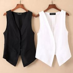 Women Waistcoat Vest Gilet Sleeveless Coat Jacket Business Vest Cardigan Button Tank Top Thin This item is for one waistcoat only. This is in Asian sizing, smaller than western size e.g. UK, US, AU. Please check the measurements carefully before making a purchase. Besides, due to different measurement method, there will be 1-3cm error. Size:M, L, XL, XXL, 3XL, 4XL. Real Size Infomation Unit:cm/inch 1Inch=2.54cm [Size M , Front Length 62/24.4 , Back Length 53/20.9 , Bust 82/32.3 , Shoulder 32/12. Ladies Waistcoat, Women Waistcoat, Chaleco Casual, Vest Cardigan, Fall Vest, Short Vest, Linen Casual, Sleeveless Cardigan, Casual Vest