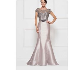 Gorgeous, Taupe. Built In Bra. Freshly Dry Cleaned. Petite Formal Dresses, Plus Size Sequin Dresses, Red Formal Dresses, Modest Formal Dresses, Emerald Bridesmaid Dresses, Colors Dress, Bride Gown, Colorful Dresses Formal, Plus Size Cocktail Dresses