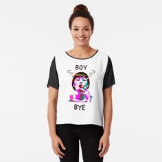 Get my art printed on awesome products. Support me at Redbubble #RBandME: https://www.redbubble.com/i/top/Boy-bye-funny-feminism-by-IOANNISSKEVAS/138867618.B7P0O?asc=u