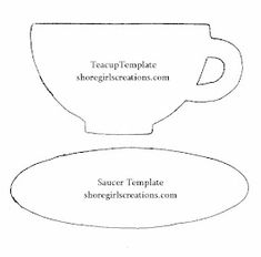 a cup and saucer template with the words