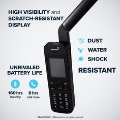 an advertisement for a cell phone with instructions on how to use the phone and what it uses