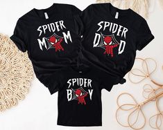 two shirts that say spider man and spider boy