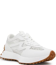 From Steve Madden&#x2C; the Campo Mesh Retro Sneakers feature:Leather and mesh upperLace-up designFabric liningSynthetic outsoleApprox. 1.25" heel heightImported. Retro Sneakers, White Mesh, Dillard's, Casual Sneakers, Womens Shoes Sneakers, Rock And Roll, Steve Madden, Special Features, Heel Height