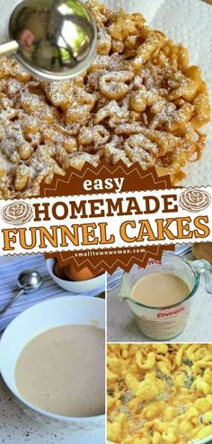 easy homemade funnel cakes made with funnel cake mix