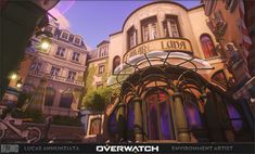 the entrance to an apartment building in overwatch