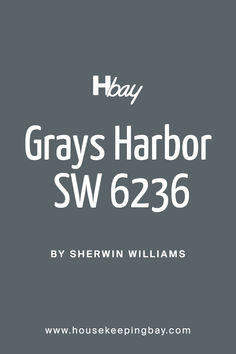 grays_harbor_sw_6236_paint_color_by_sherwin_williams Modern Gray Sherwin Williams, Grays Harbor, Sherwin Williams Gray, Blue Paint Colors, Paint Colors For Home, Trim Color, Coordinating Colors, Blue Paint, Sherwin Williams