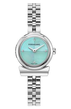 FERRAGAMO Gancini Bracelet Watch, 22.5mm | Nordstrom Electrical Circuit, Elegant Watch, Three Hands, Sapphire Crystal, Quartz Movement, Mother Of Pearl, Circuit, Bracelet Watch, Sapphire