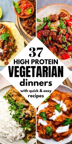 high protein vegetarian dinners with quick and easy meals to make in the slow cooker