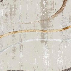 an abstract painting with gold and silver lines on the surface, in shades of grey