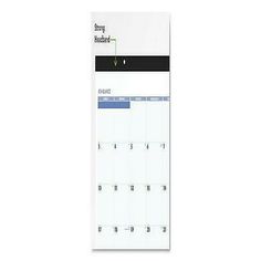 a white and black wall calendar with the word happy holidays written on it's side