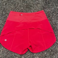 Brand New Never Worn Lululemon Coral Speed Up, High-Rise Lined Short 4", Size 2 Lululemon Size 2, Speed Ups Lululemon, Lulu Fits, Track Star, Speed Up Shorts, Preppy Shorts, Lululemon Speed Up Shorts, Lululemon Hotty Hot Shorts