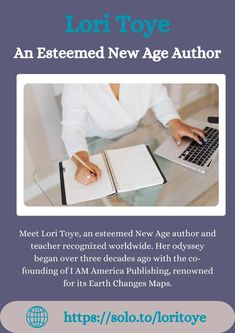 an advertisement for lori toye's new age author, with the caption