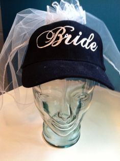 See other listings for different veil lengths and veil with Bling or a black hat. This listing is for a white Bride baseball cap/hat. Cute wedding, bachelorette and bachelor party gift! You will receive one white Bride veil hat with word color of your choice. Bride hat can come with out without veil. Please write your choices in the Message to Seller box at checkout. Please see other listings for Black hats with embroidery! Please convo us for international shipping, questions, requests, or spec Veil For Bachelorette Party, Bride Veil Bachelorette, Bachelorette Tiara Veil, Bride And Groom Matching, Bachelorette Baseball Hats, Bride Trucker Hat With Patches, Veil Lengths, Bachelorette Party Veils, Black Groom