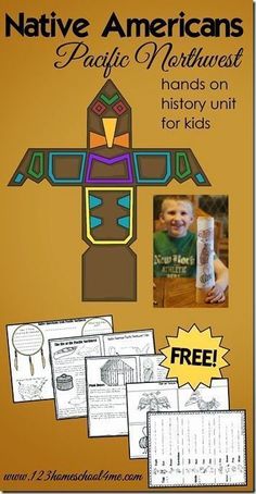 native americans pacific northwest hands on history unit for kids with free printables and activities