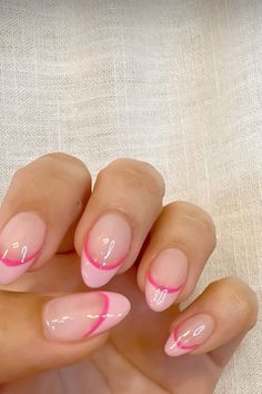 #nails #preppy Basic Back To School Nails, Cute Basic Nail Designs, Two Tone French Tip Nails, Cute Basic Nails, Fun French Tip Nails, Winter French Tip Nails, Basic Nail Designs, Nail Ideas French Tip, Nail Ideas For Winter