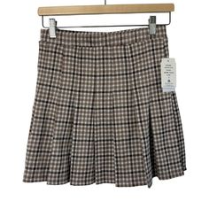 Hippie Rose Brown And Cream Gingham Plaid Varsity Pleated Skirt Girls Size Small New With Tags And From A Smoke Free Home Thanksgiving Fit, Brown Gingham, Gingham Skirt, Rosé Brown, Kids Bottoms, Pleated Skirt, Gingham, Plaid, Size Small