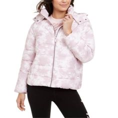 Calvin Klein Women's Winter Parka Puffer Jacket in vibrant Pink, Size X-Small. Features a stylish hood with a stand collar and a convenient zipper closure at the front. This jacket is designed to be machine washable for easy care and maintenance. Womens Parka Winter, Winter Parka, A Stand, Calvin Klein Woman, Tag Sale, Outerwear Women, Winter Women, Puffer Jacket, Stand Collar